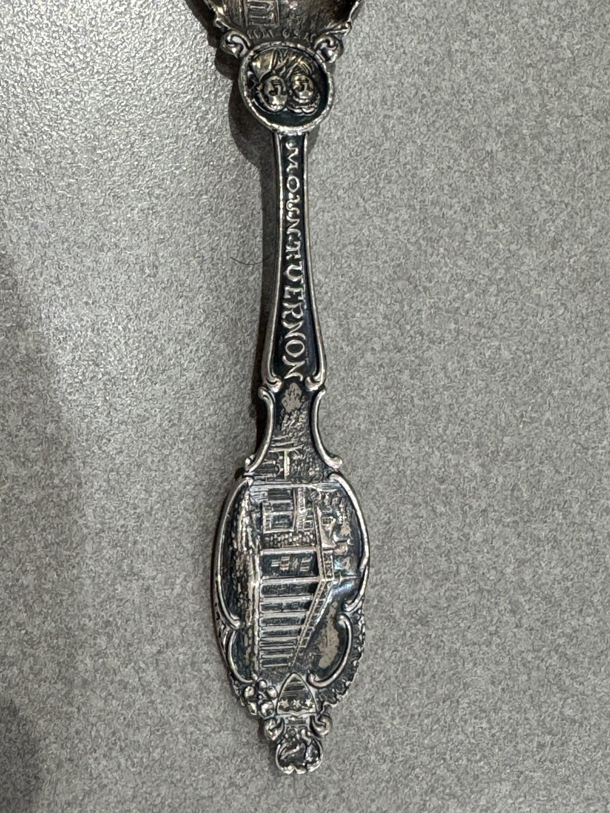 Sterling Silver Spoon Mount Vernon George Washington Antique 32.1  grams 6” #2