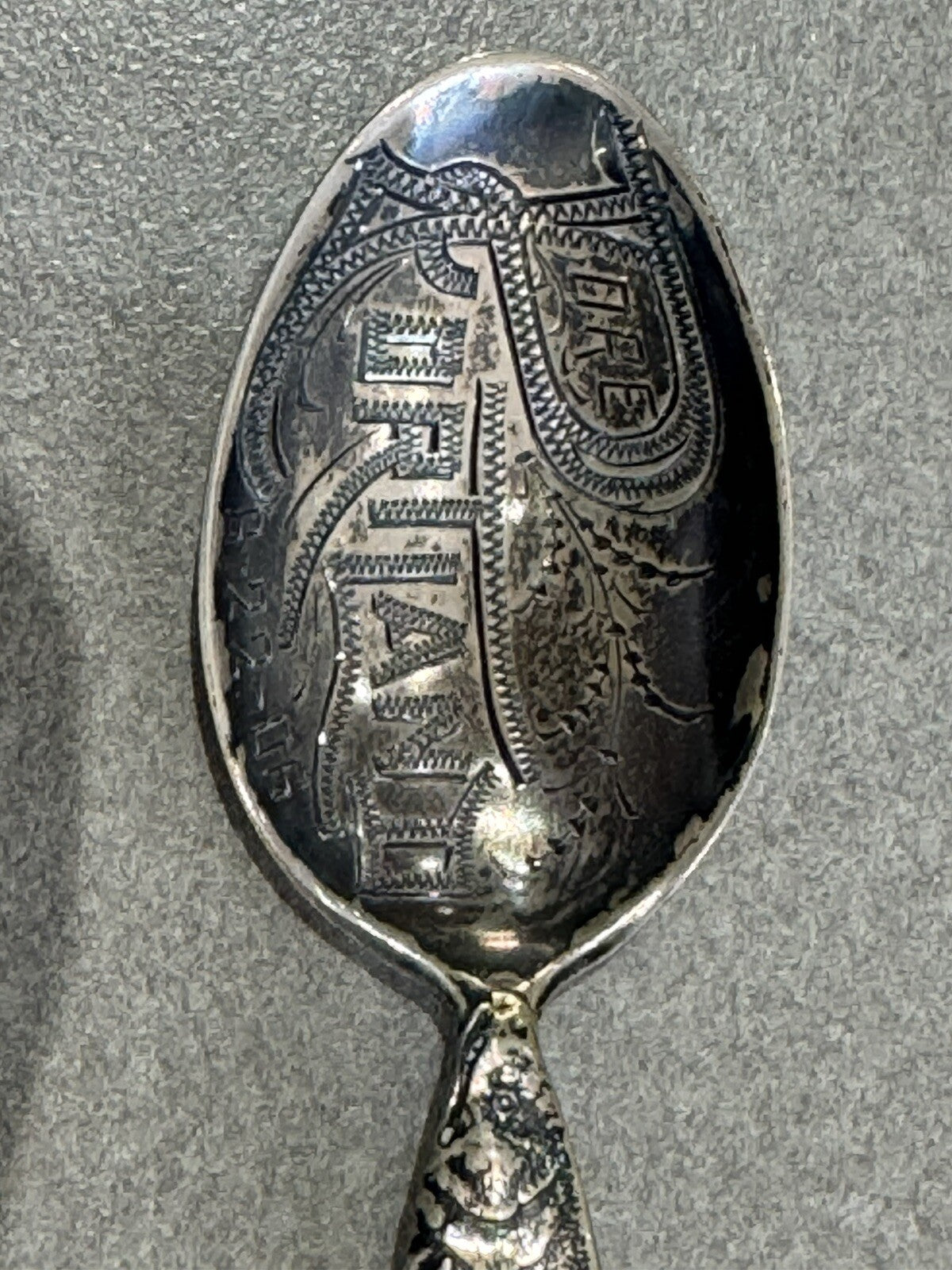 Portland Oregon Mt Hood Sterling Silver Souvenir Spoon  Vintage 21.9 Gram 5 7/8”