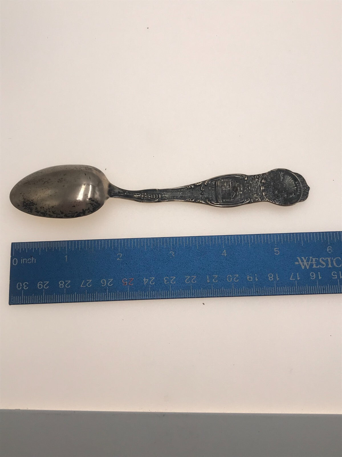 Antique Escondido California vintage souvenir sterling spoon 28.5g 5 3/4"