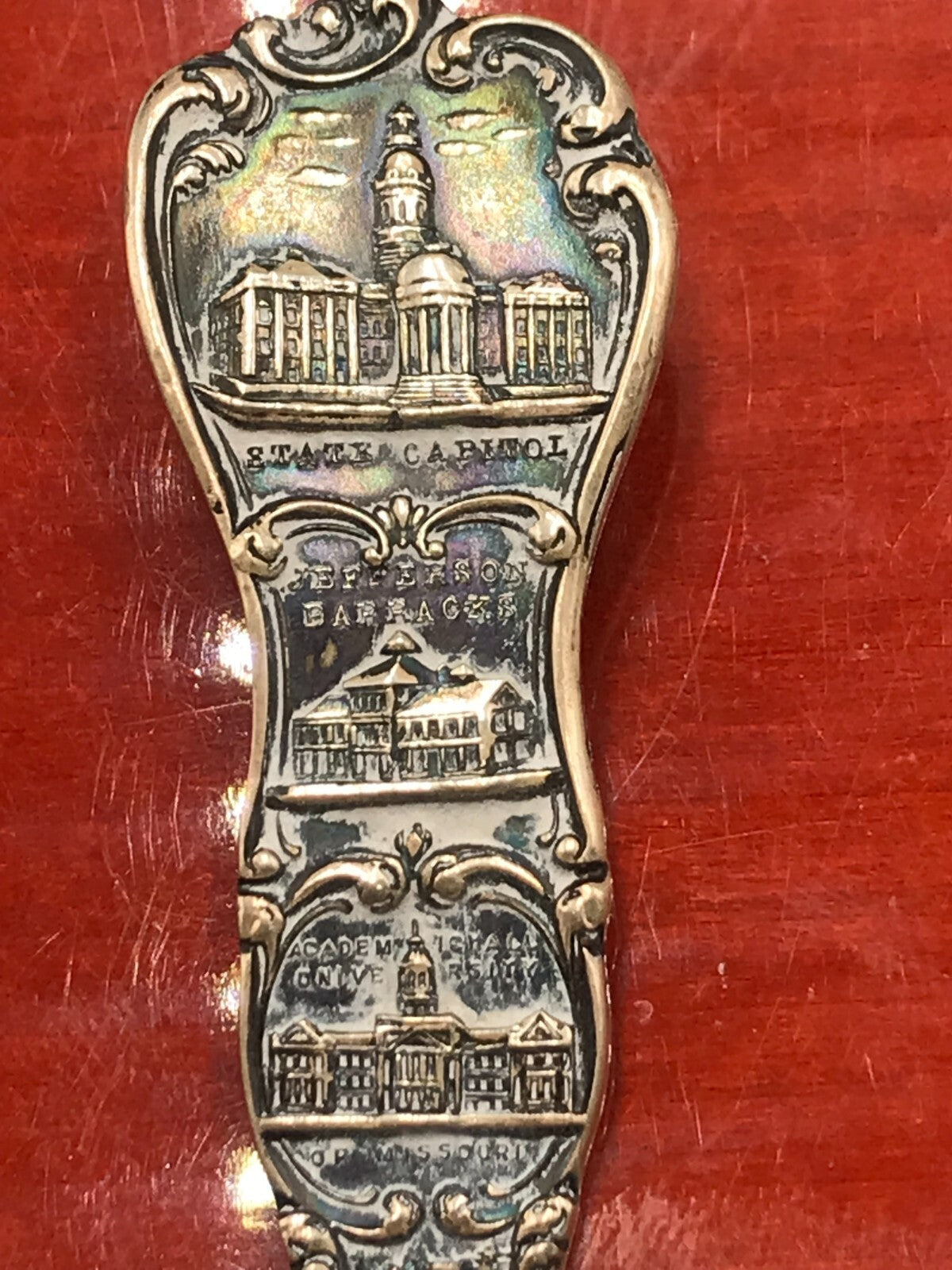 First Governor of Missouri Sterling Silver Spoon Nice Details TONED 28.9g 5 3/4"