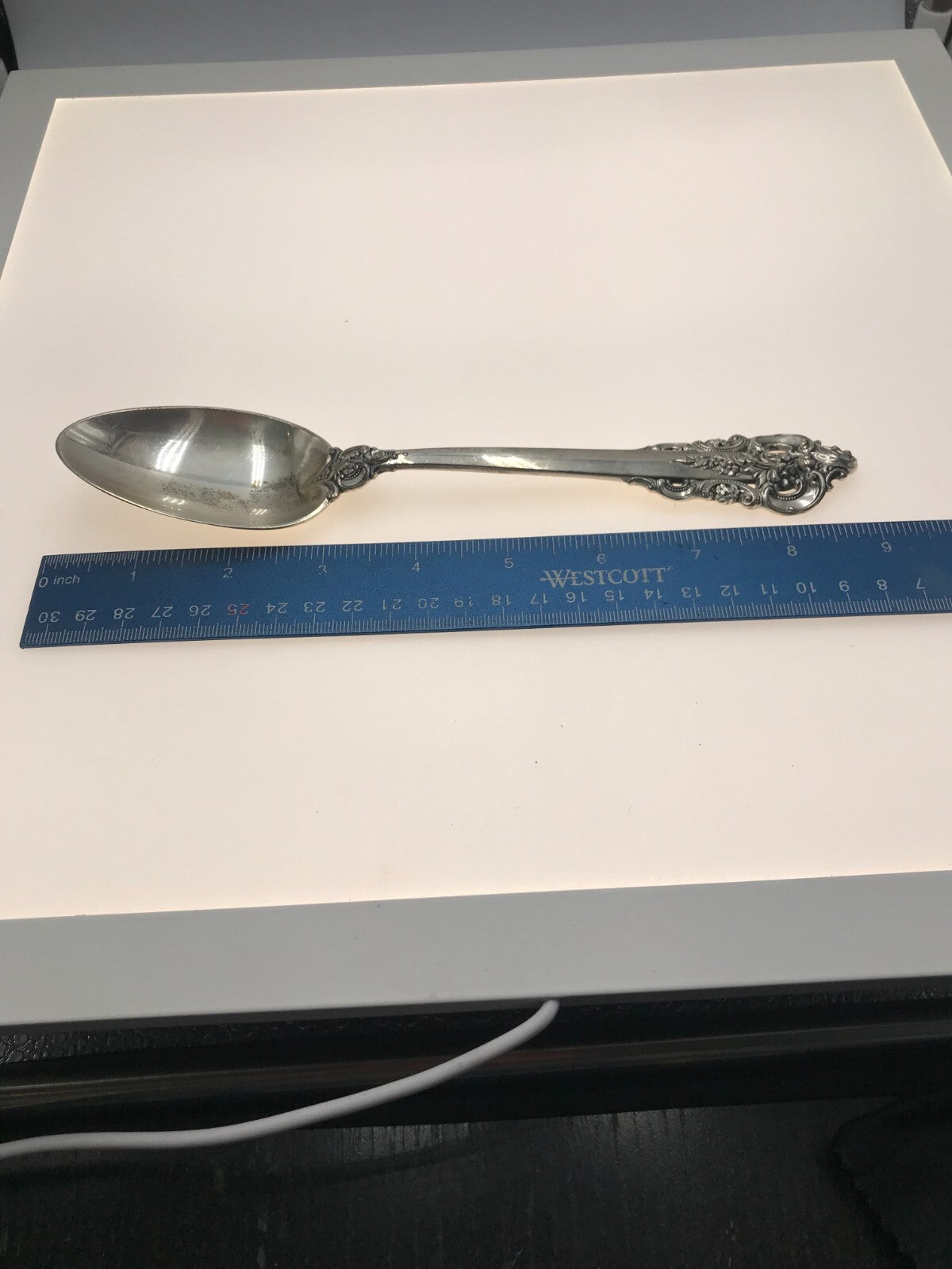Vintage Wallace Grande Baroque Sterling Silver Spoon 108.6g 9"