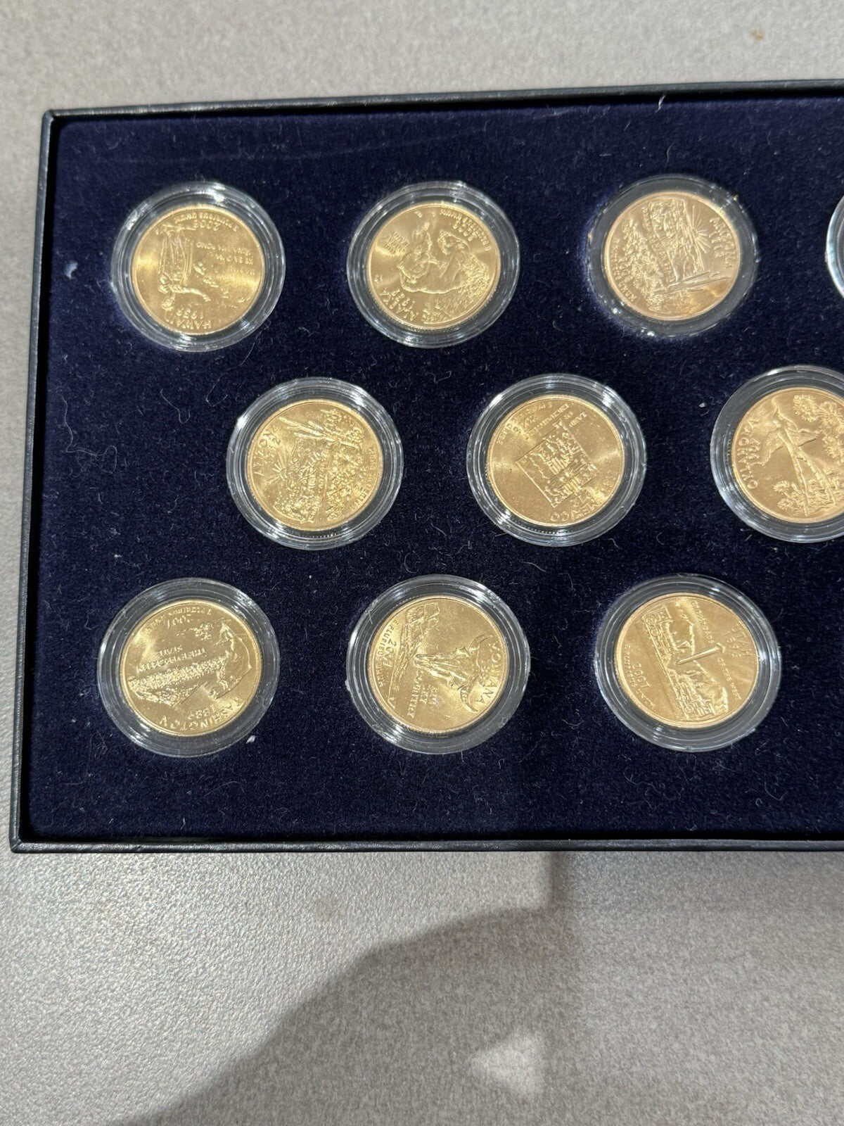 2007-2008 24kt Gold Plated US Mint State Quarters Set in Box
