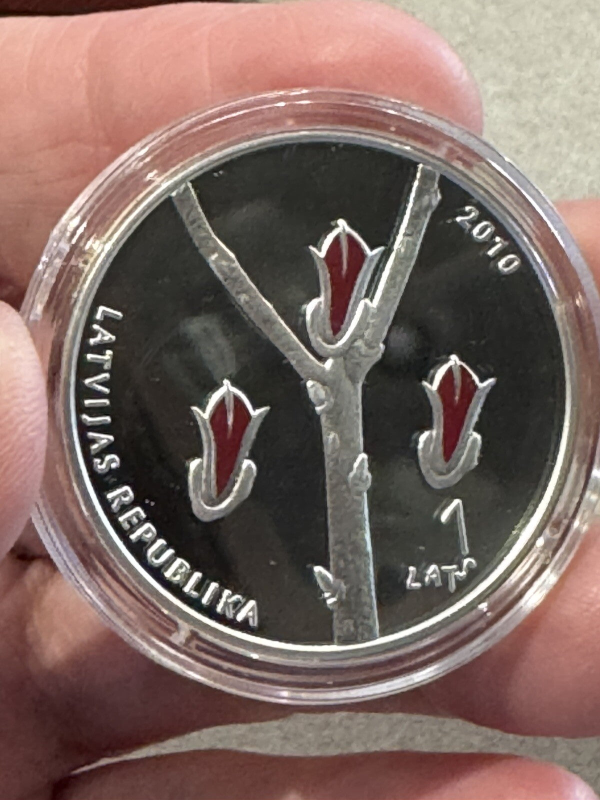 LATVIA 1 lats 2010 SILVER Declaration of Independence Only 7000 Minted Stunning