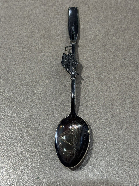 Portland, Oregon Sterling Silver Souvenir Spoon Fish Sailing 7.9 Grams 4”