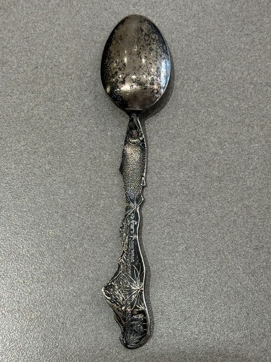 Portland Oregon Mt Hood Sterling Silver Souvenir Spoon  Vintage 21.9 Gram 5 7/8”