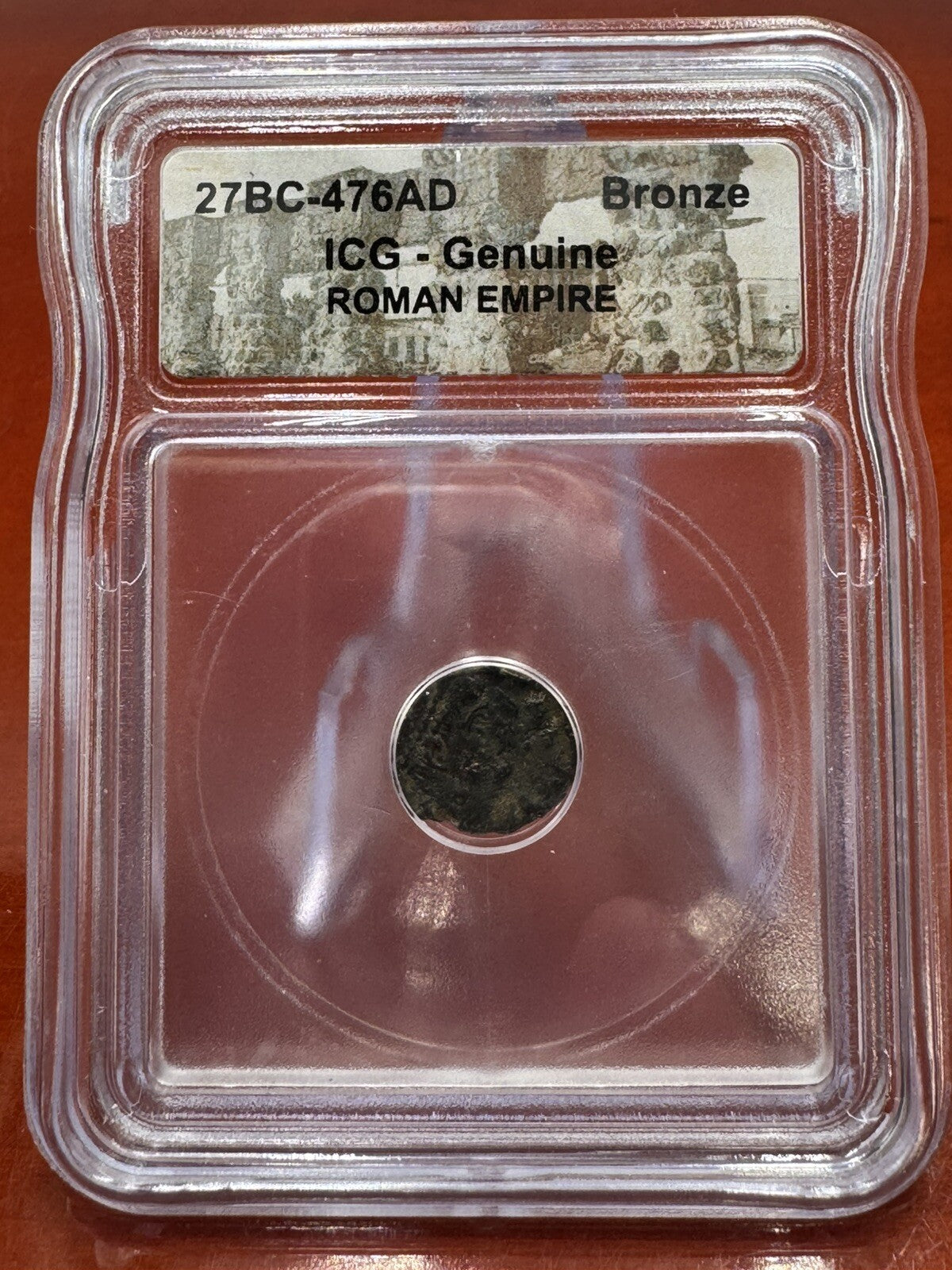 ICG - Genuine ROMAN EMPIRE Coin Slab 27BC-476AD Amazing Historical Bronze A11