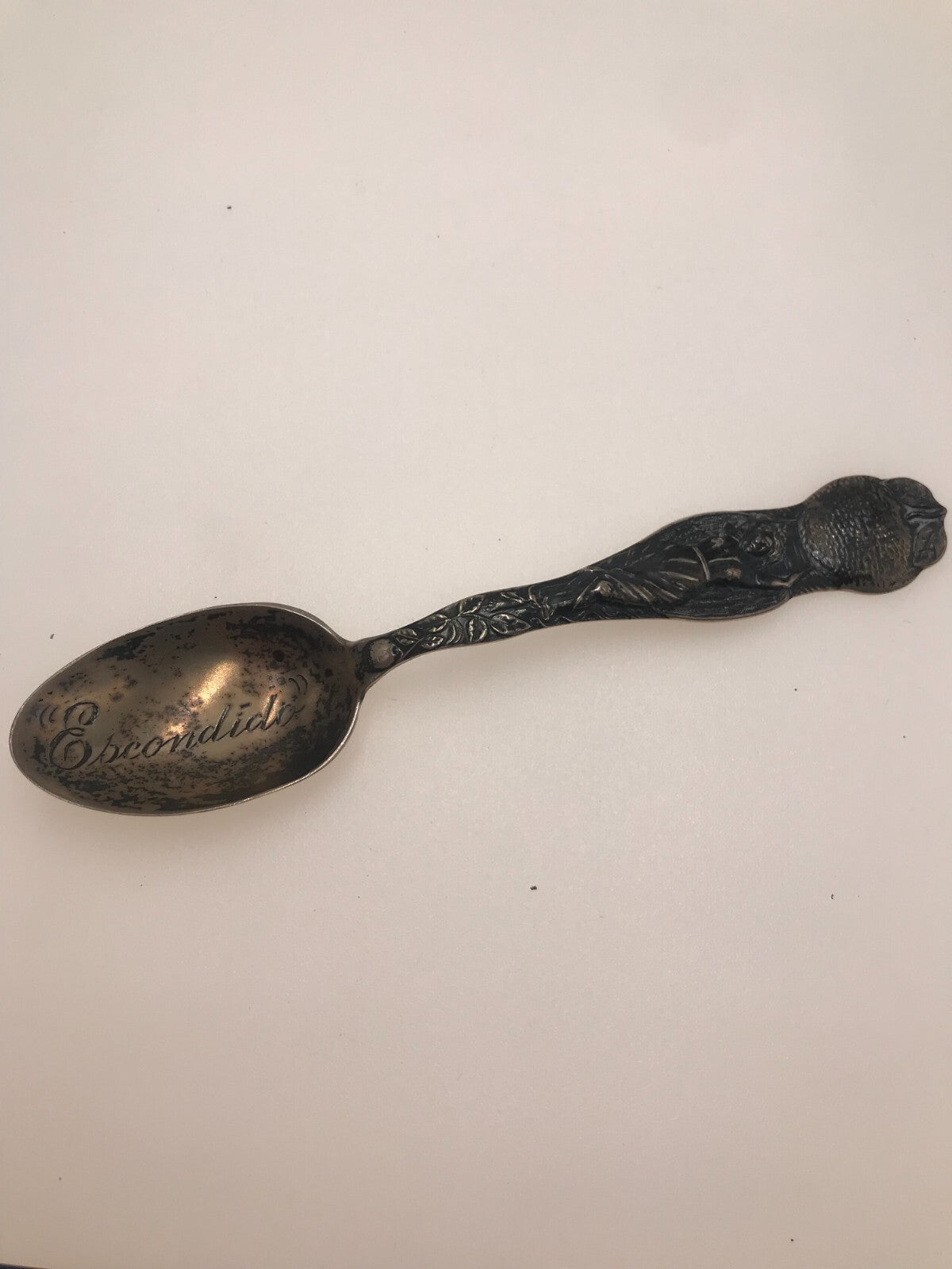 Antique Escondido California vintage souvenir sterling spoon 28.5g 5 3/4"