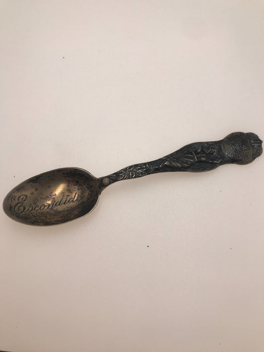 Antique Escondido California vintage souvenir sterling spoon 28.5g 5 3/4"