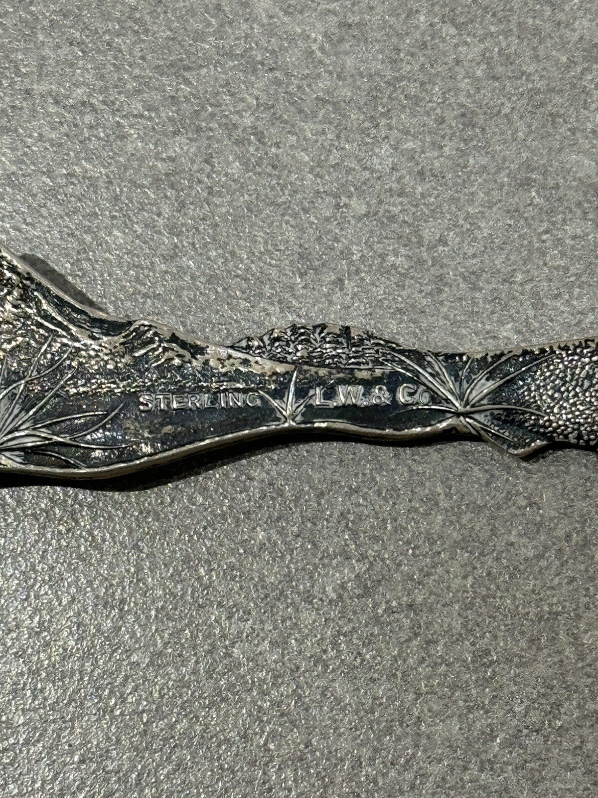 Portland Oregon Mt Hood Sterling Silver Souvenir Spoon  Vintage 21.9 Gram 5 7/8”