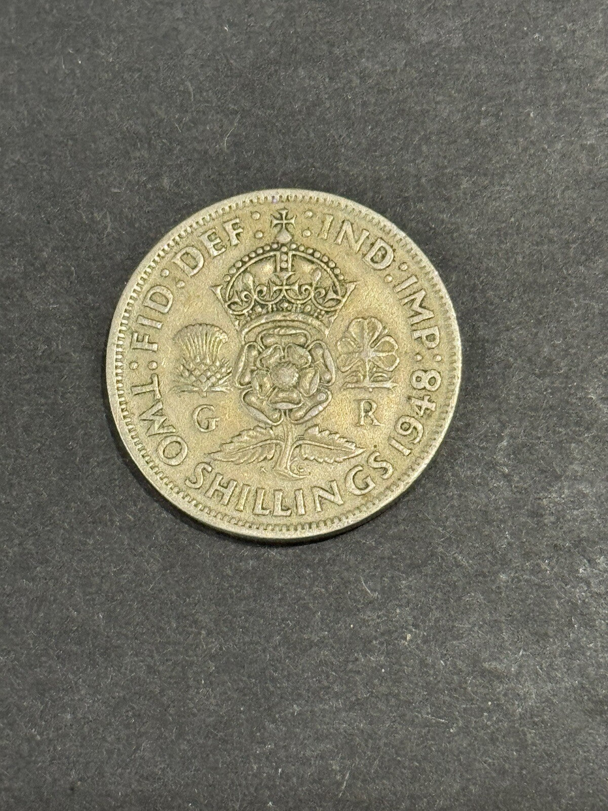 1948,1950 Great Britain George VI 2 Shillings Silver Coin Nice strike