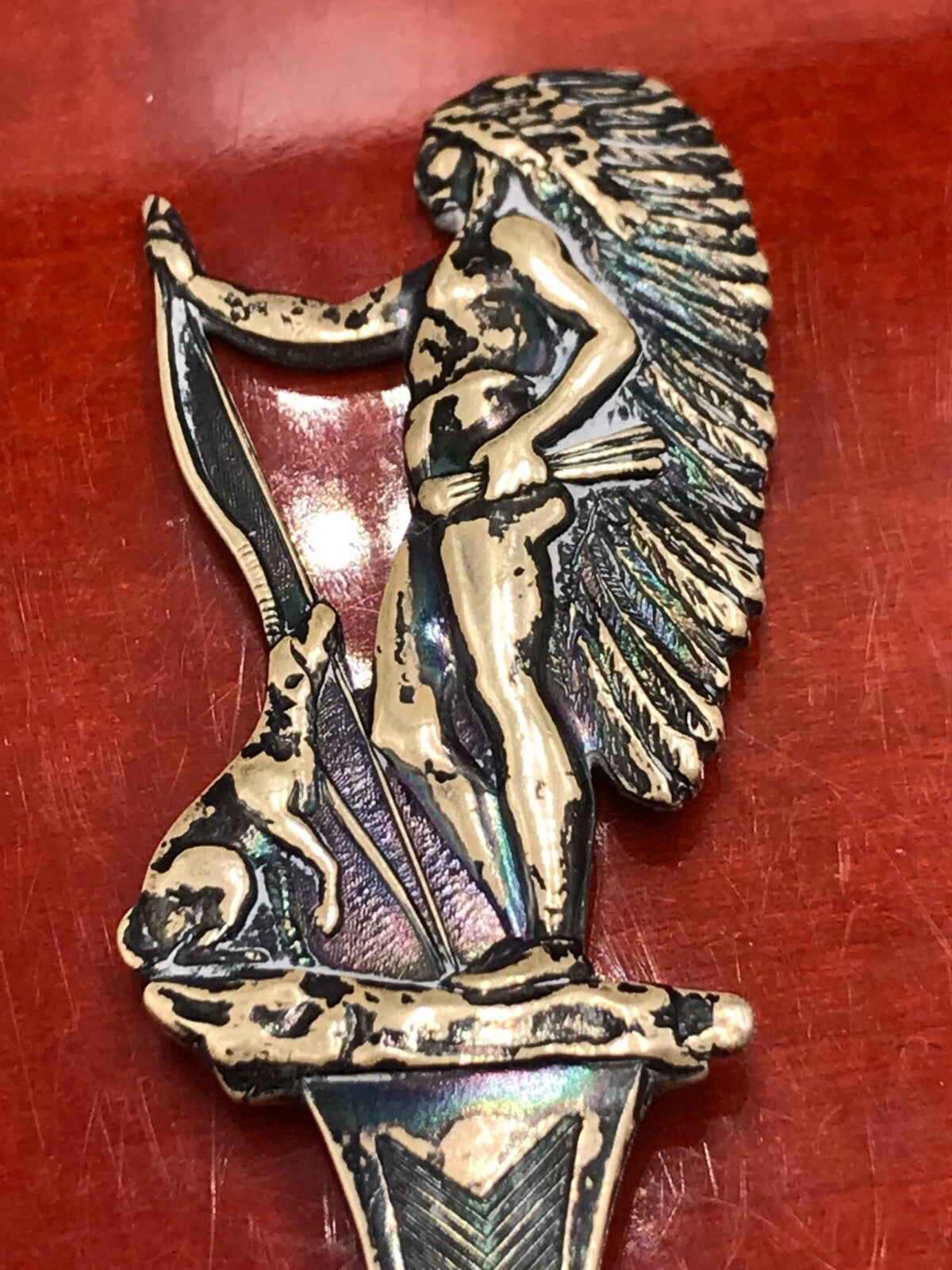 LDA Sterling Silver spoon native american Vineyard Haven Mass. RARE 5.25" 20.9g