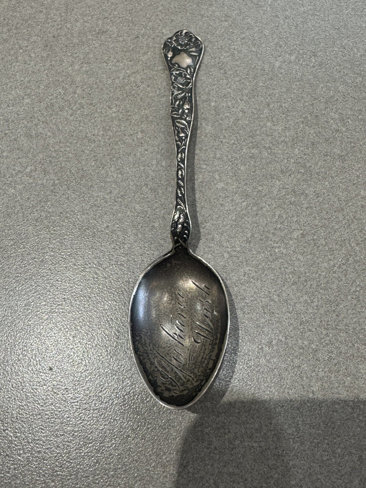Antique Spokane Washington Sterling Silver Spoon Engraved 17.1 Gr 5.5 “