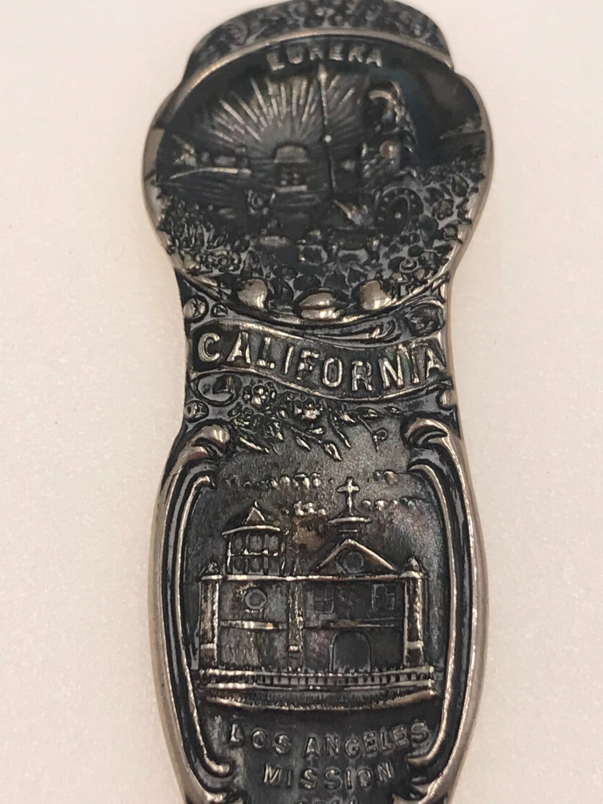 Antique Escondido California vintage souvenir sterling spoon 28.5g 5 3/4"