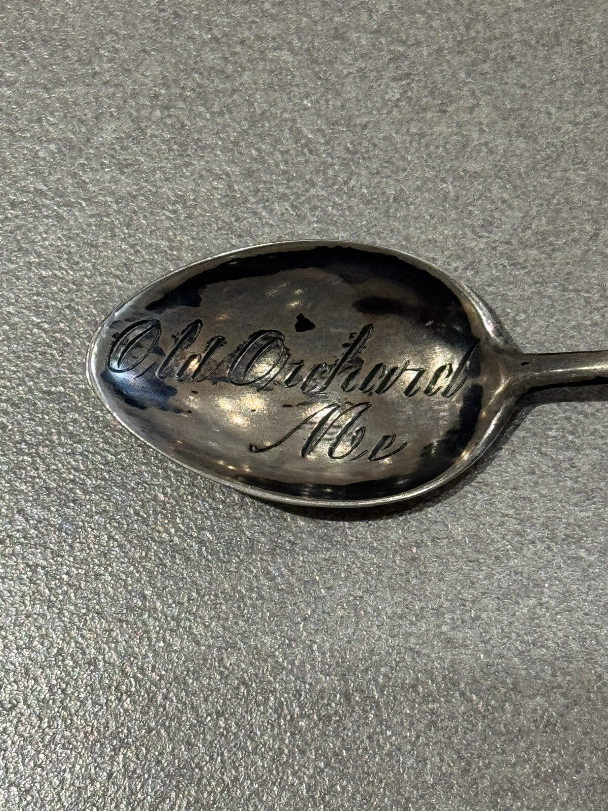 Antique 925 Sterling Silver Old Orchard Maine Souvenir Spoon 9.4 Gr 4”