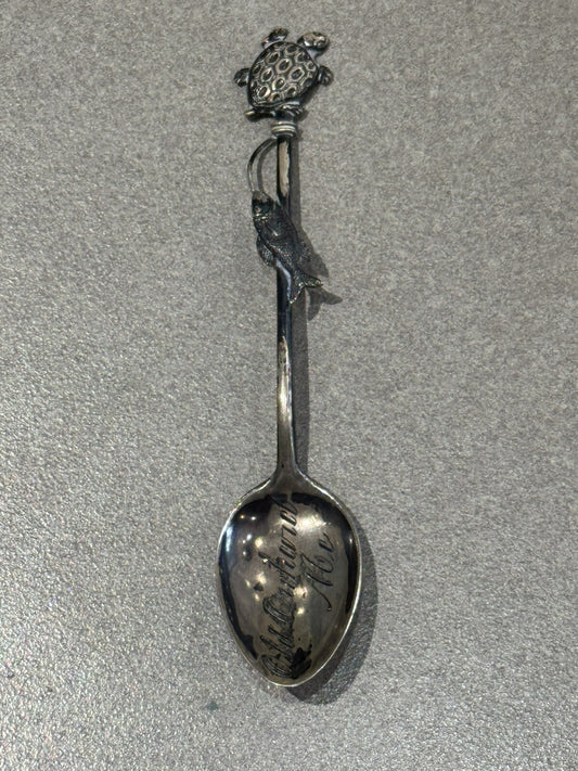 Antique 925 Sterling Silver Old Orchard Maine Souvenir Spoon 9.4 Gr 4”