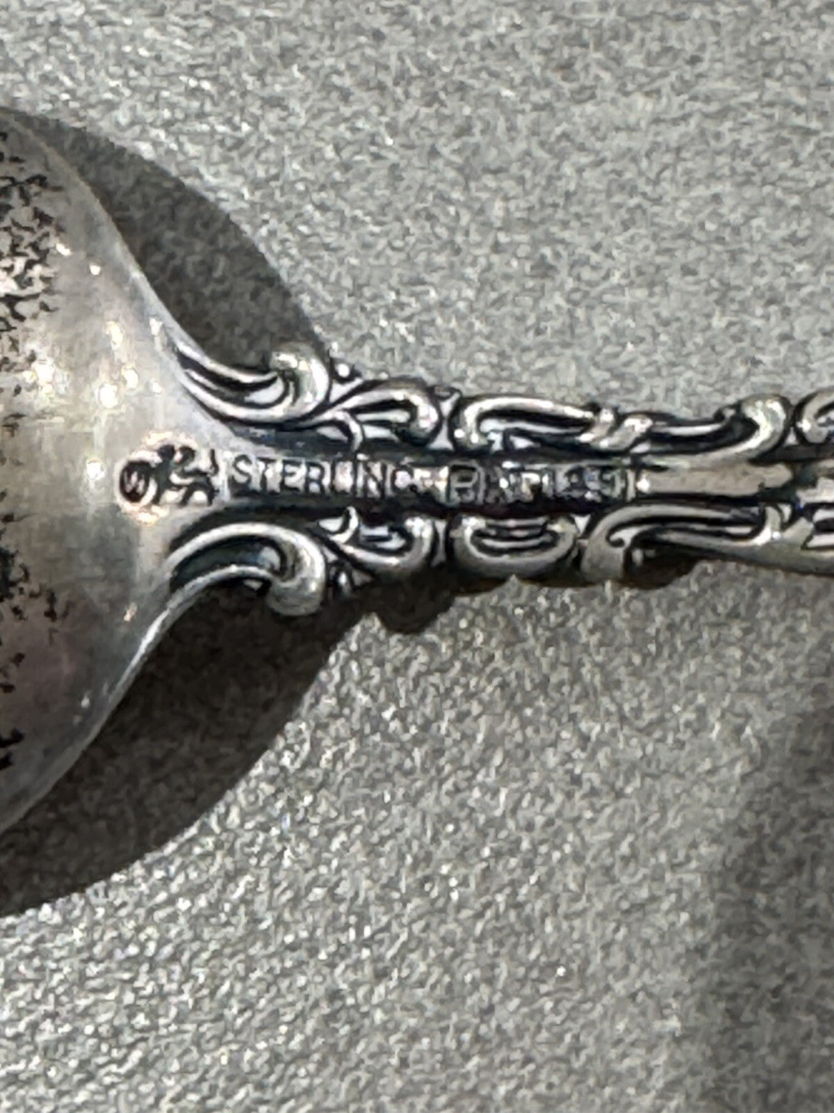 Sterling Silver Spoon Mount Vernon George Washington Antique 32.1  grams 6” #2