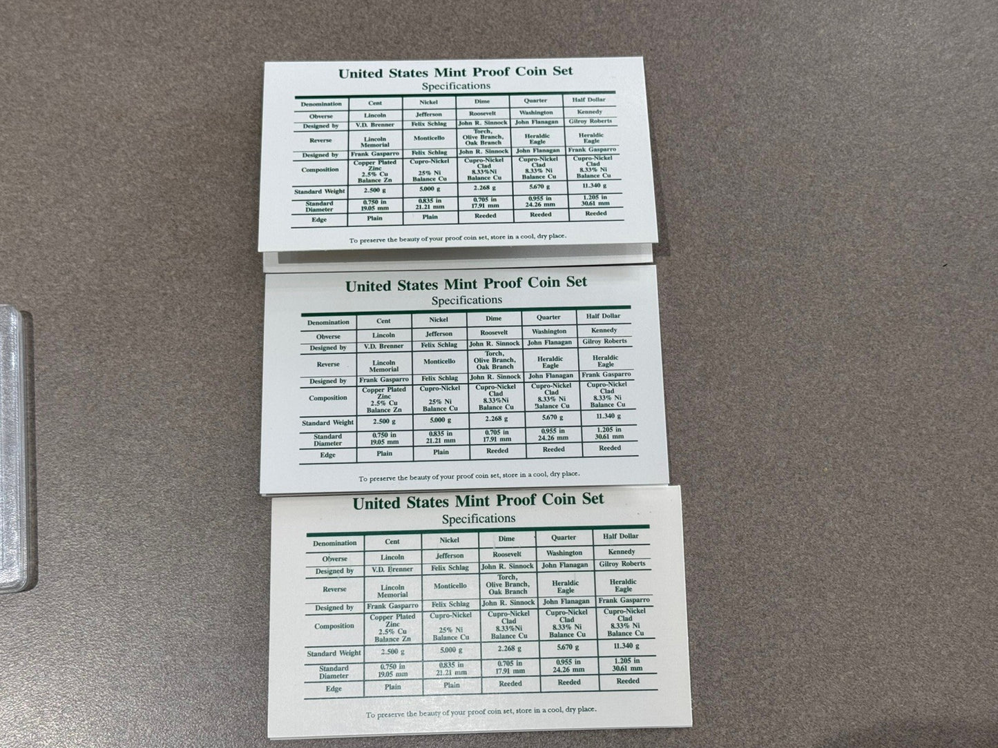 1995,1997,1998 PROOF SETS OGP WITH COA COMPLETE