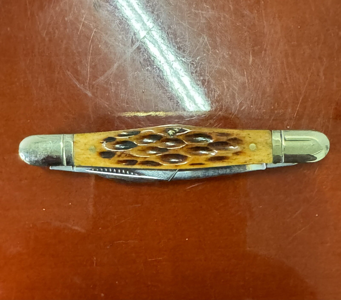 Rough Rider RR373 Bone Folding Pocket Knife in original box !