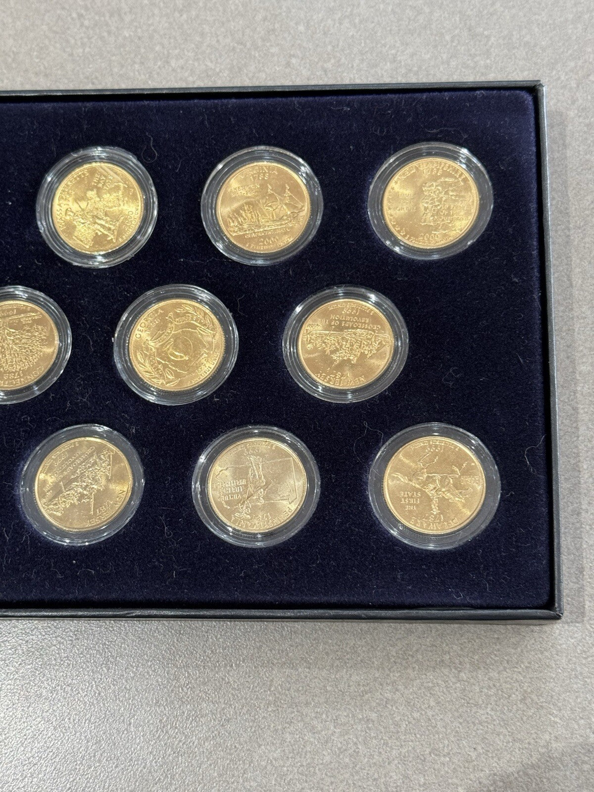 1999-2000 24kt Gold Plated US Mint State Quarters Set in Box