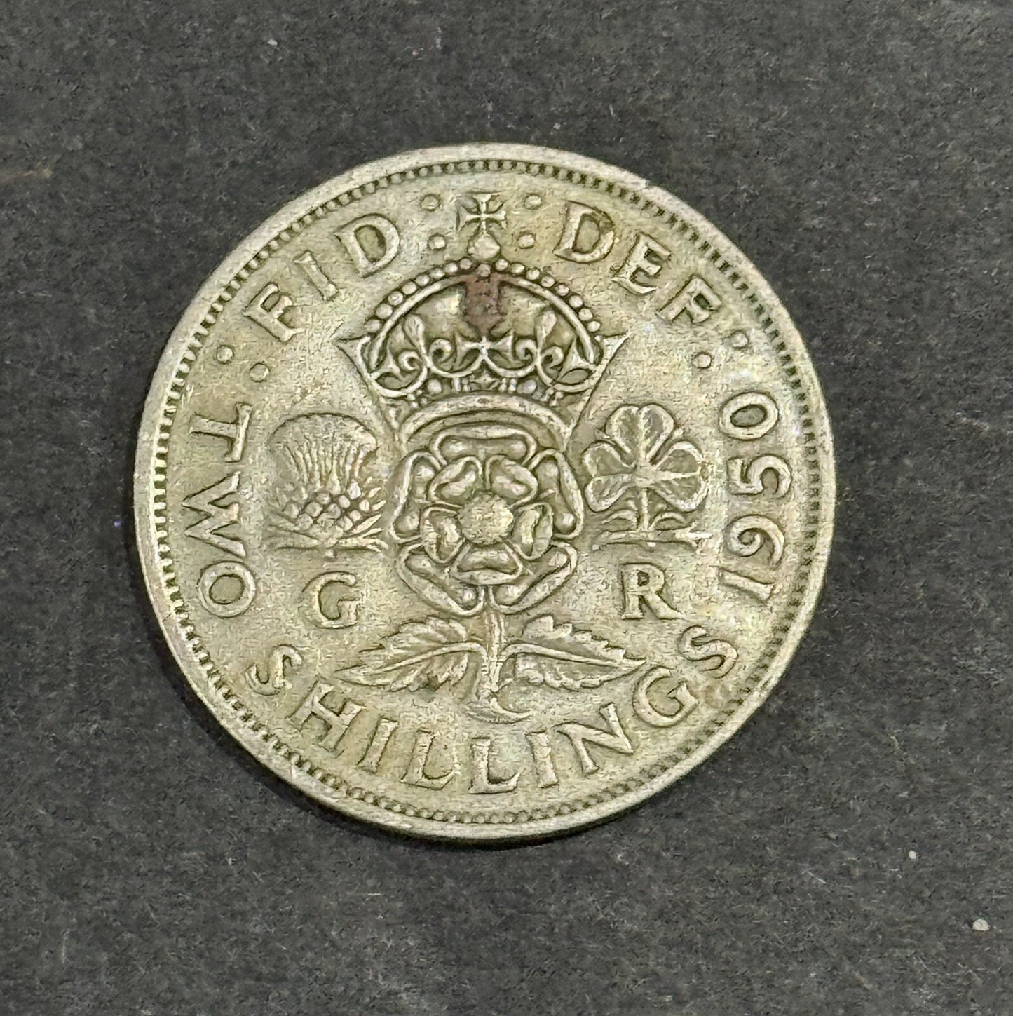 1948,1950 Great Britain George VI 2 Shillings Silver Coin Nice strike