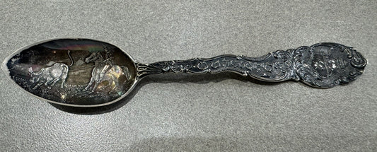 Vintage Solid Sterling Silver Texas Lone Star State 6” Collectible Spoon 21.5gr