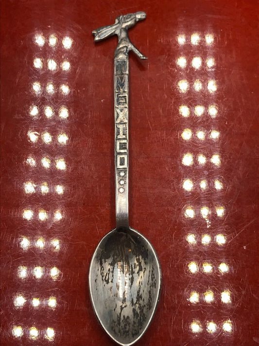VTG Sterling Silver Mexico Sterling Souvenir Donkey Spoon - 3.5" 7.3g
