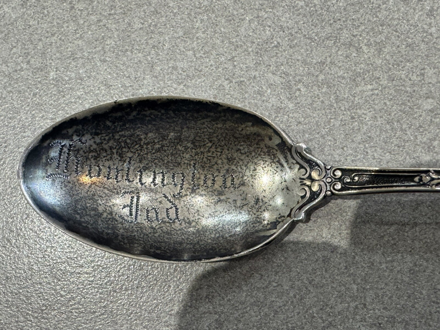Vintage Huntington Indiana Souvenir Sterling Silver Spoon 20.5 Gr 5.5 “ Stunning