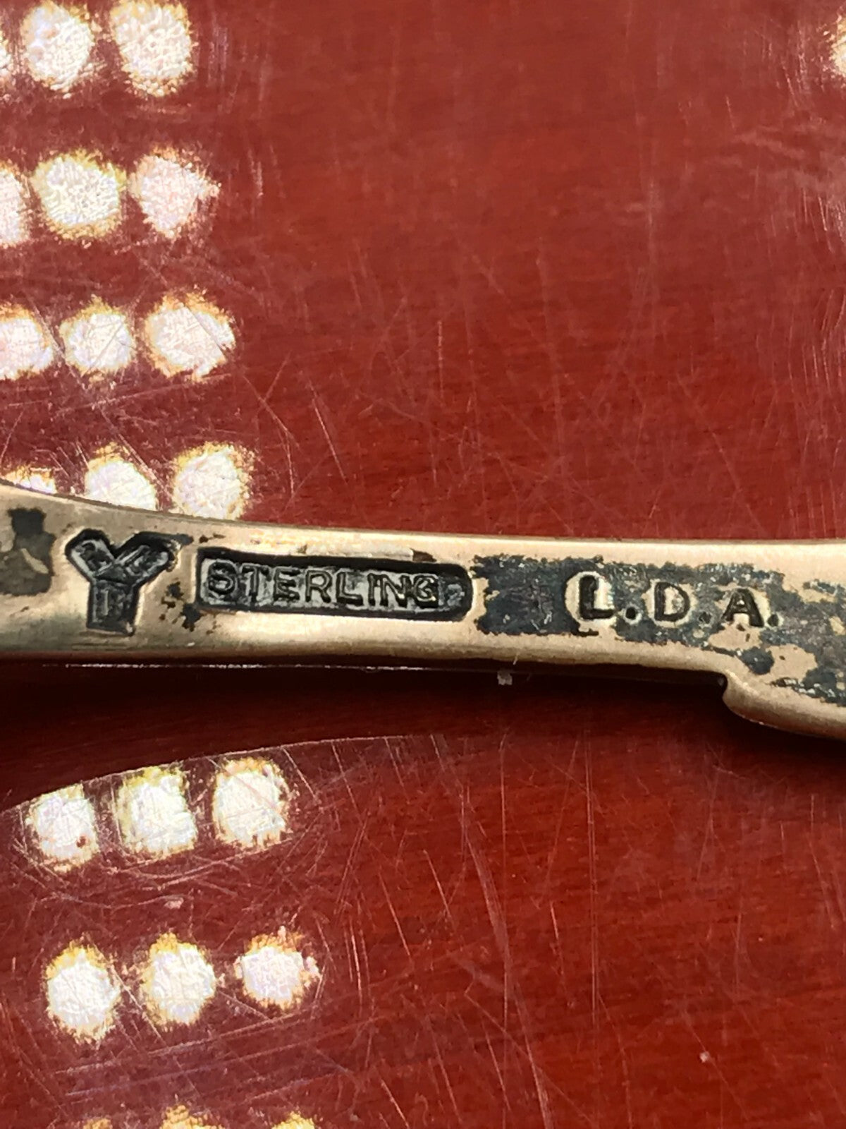 LDA Sterling Silver spoon native american Vineyard Haven Mass. RARE 5.25" 20.9g