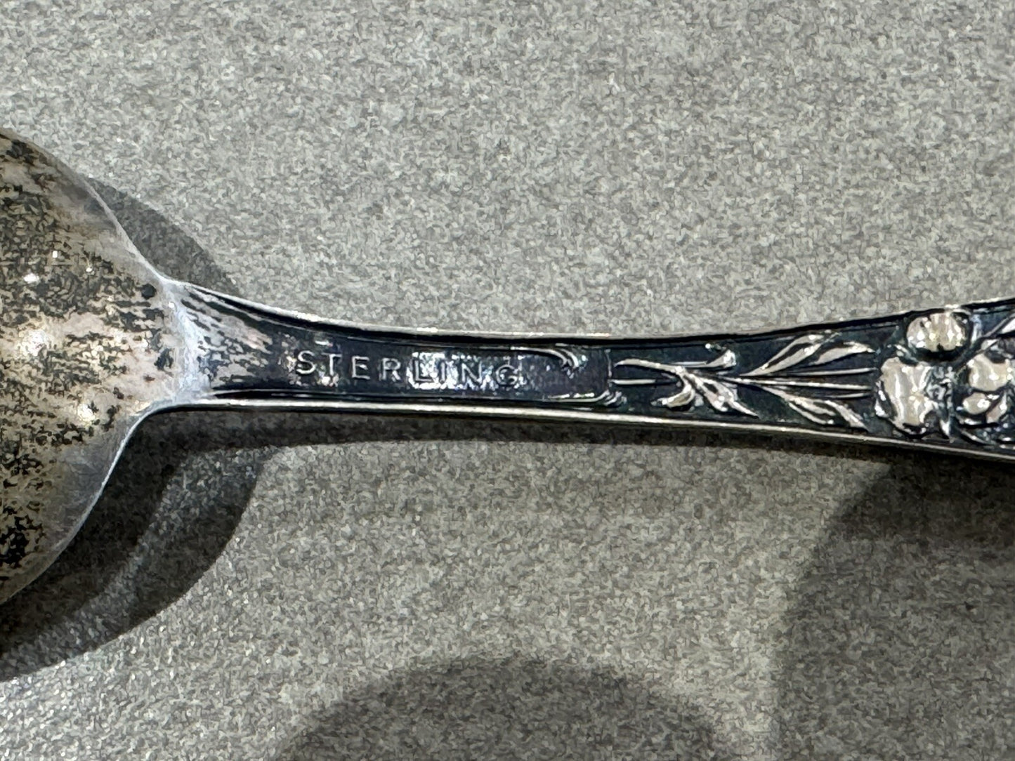 Sterling Silver Eagle Gate Salt Lake City Utah Souvenir Spoon 1910 23.2Gr 5 7/8”