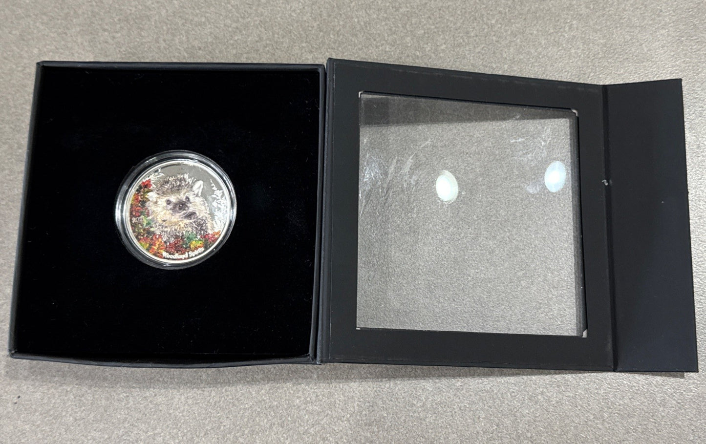 HEDGEHOG Woodland Spirit 1 Oz Silver Coin 500 Togrog Mongolia 2021 Original Box