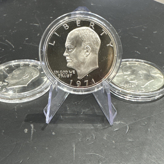 1971-S Eisenhower Silver Dollar Proof 40% Silver $1 US Mint Coin In Capsule