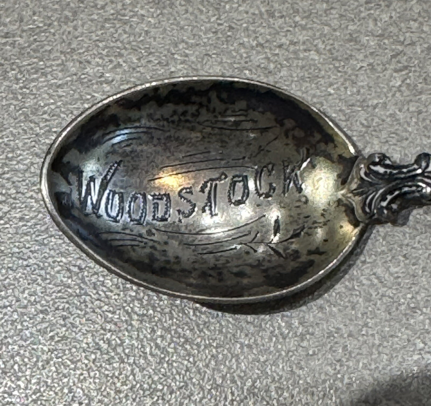 Vintage Sterling Silver Souvenir Spoon Woodstock 13.1 Grams 4”