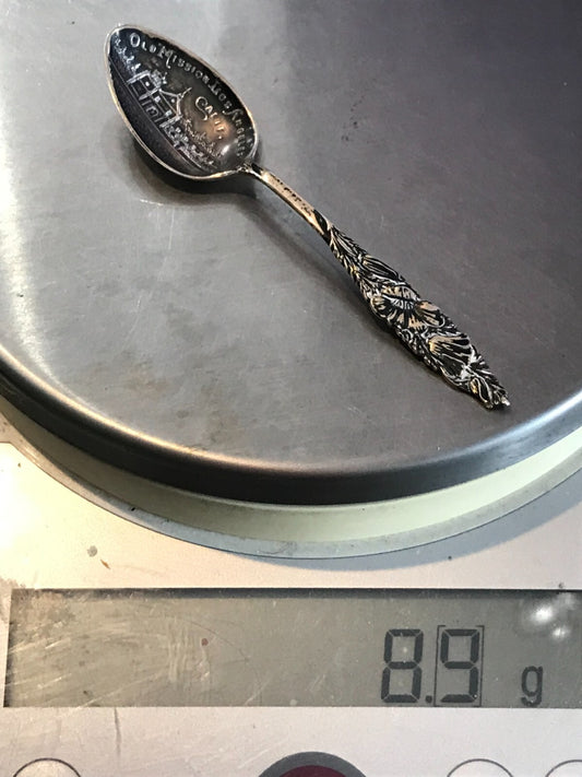 Los Angeles Mission Sterling Silver Spoon Toned 4.25" 8.9g