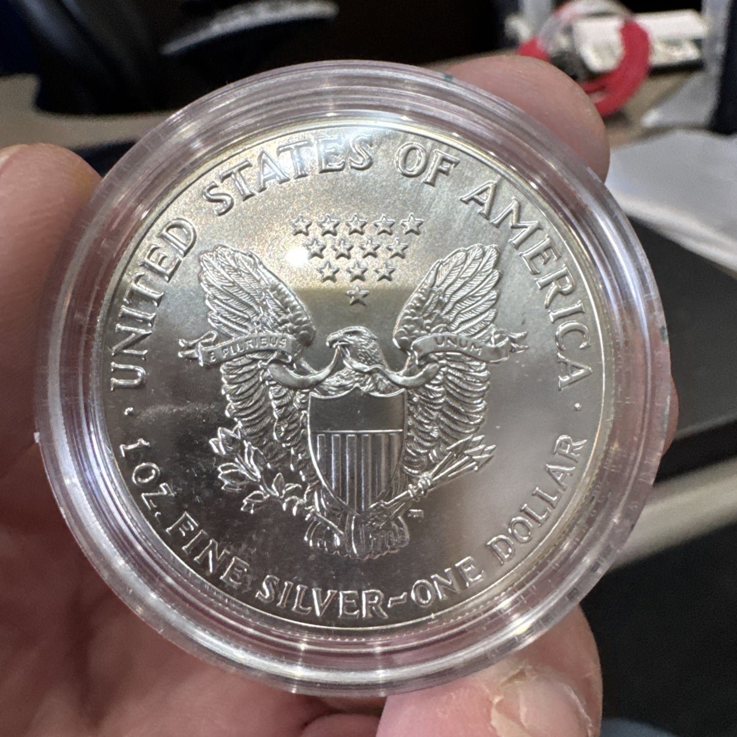 1989 U.S. American Eagle One Ounce Silver Uncirculated Coin with Box