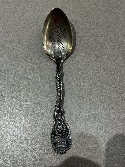 Vintage  Boulder Colorado Sterling Silver Texas Travel Souvenir Spoon 22.3 5.5”