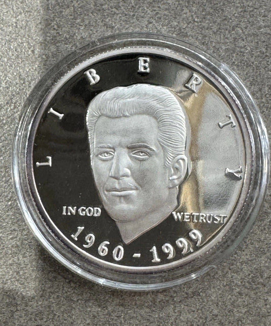 1960-1999 John F Kennedy Jr USA Salutes You .999 1 oz Silver RARE LOW MINTAGE !