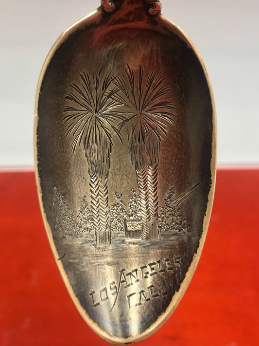 Sterling Silver City of Angels Los Angeles Montgomery Bros Spoon 19.8g 5 3/4"