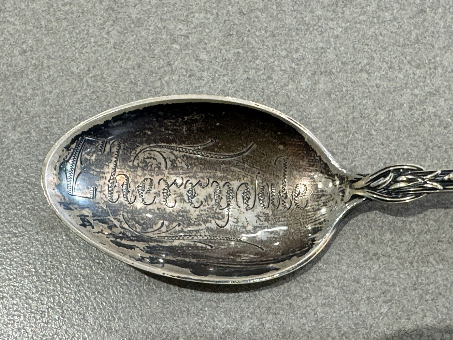 Antique Cherrysoule Sterling Souvenir Spoon 23.1 6” Vintage Great Details !