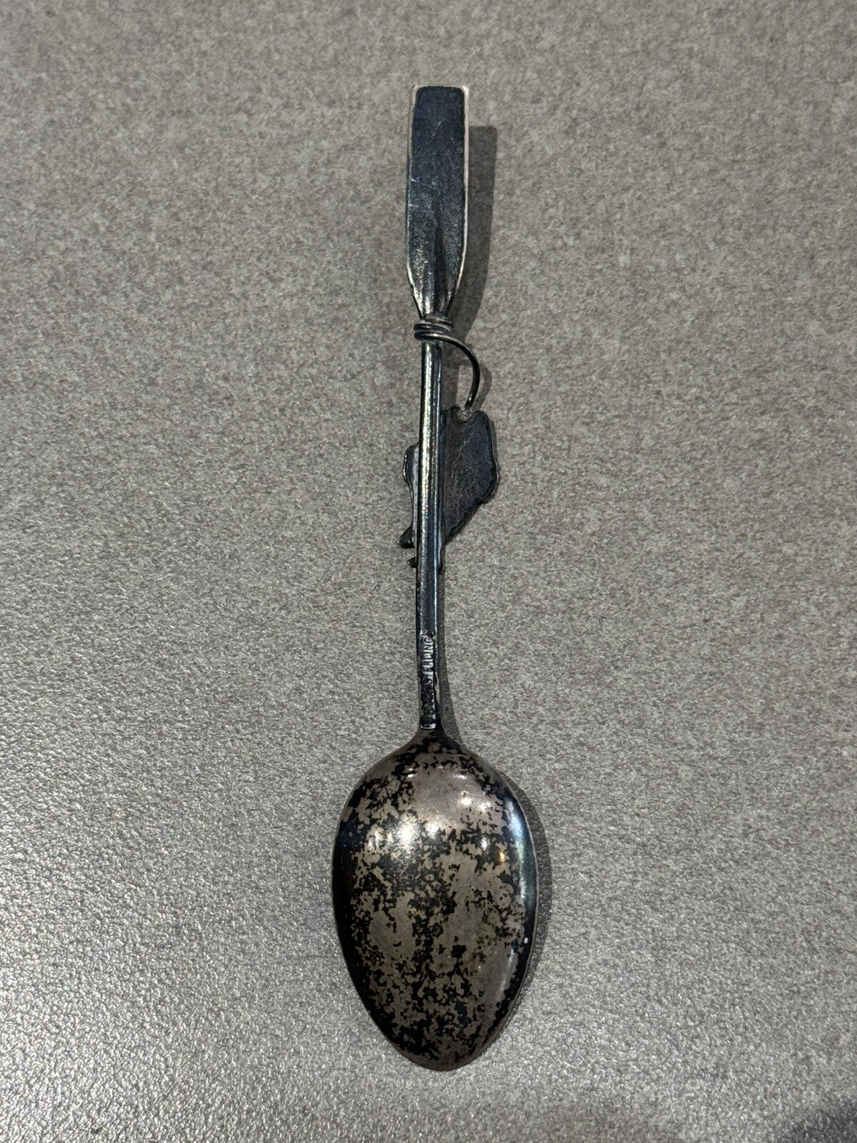 Portland, Oregon Sterling Silver Souvenir Spoon Fish Sailing 7.9 Grams 4”