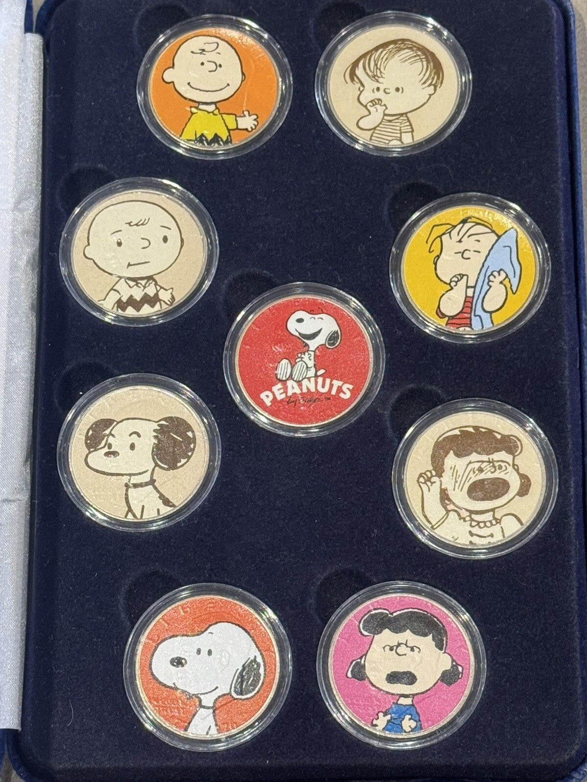 2011 NINE COIN PEANUTS MERRIK COLORIZED COIN COLLECTION WITH COA