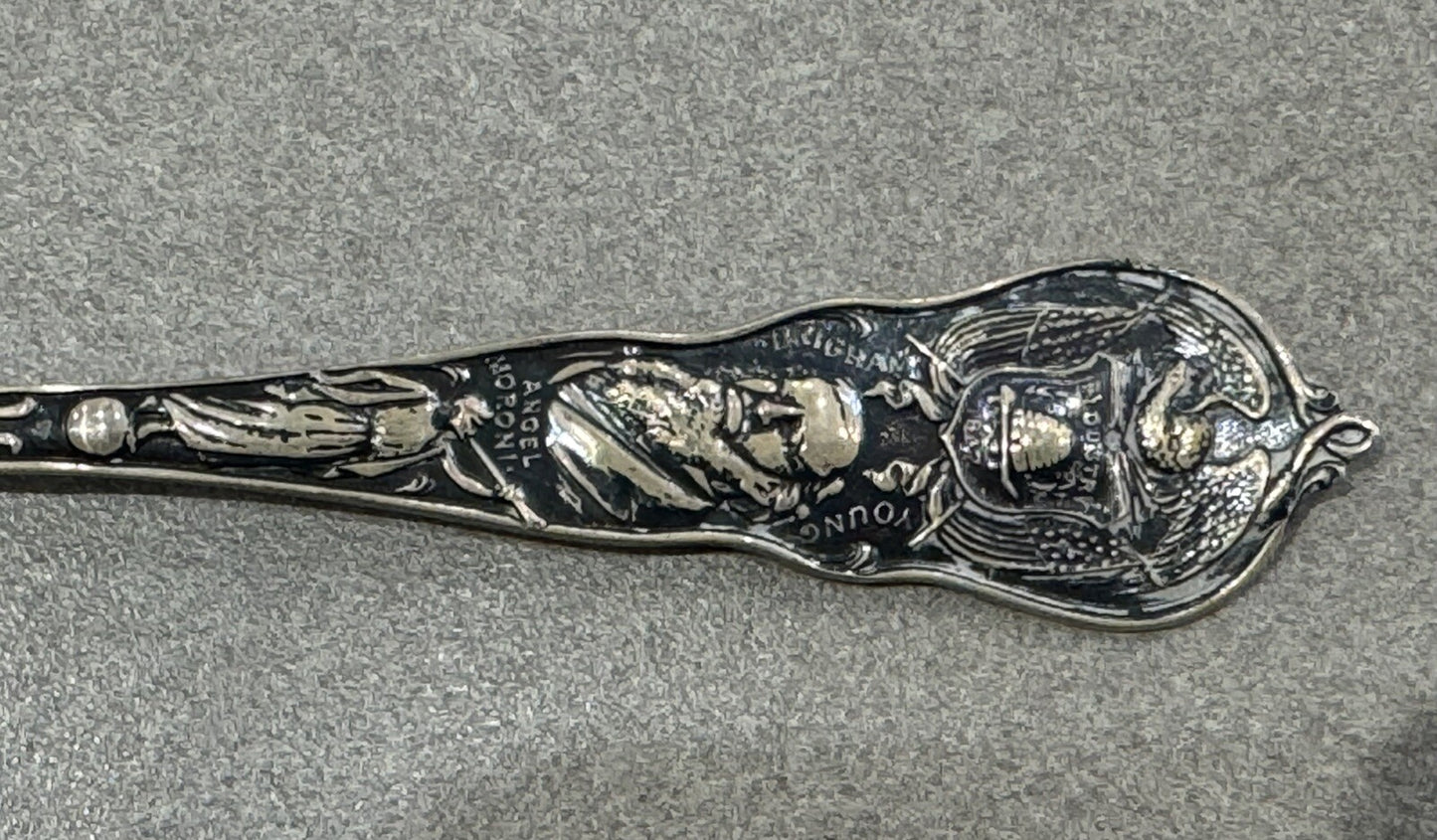 Sterling Silver Eagle Gate Salt Lake City Utah Souvenir Spoon 1910 23.2Gr 5 7/8”