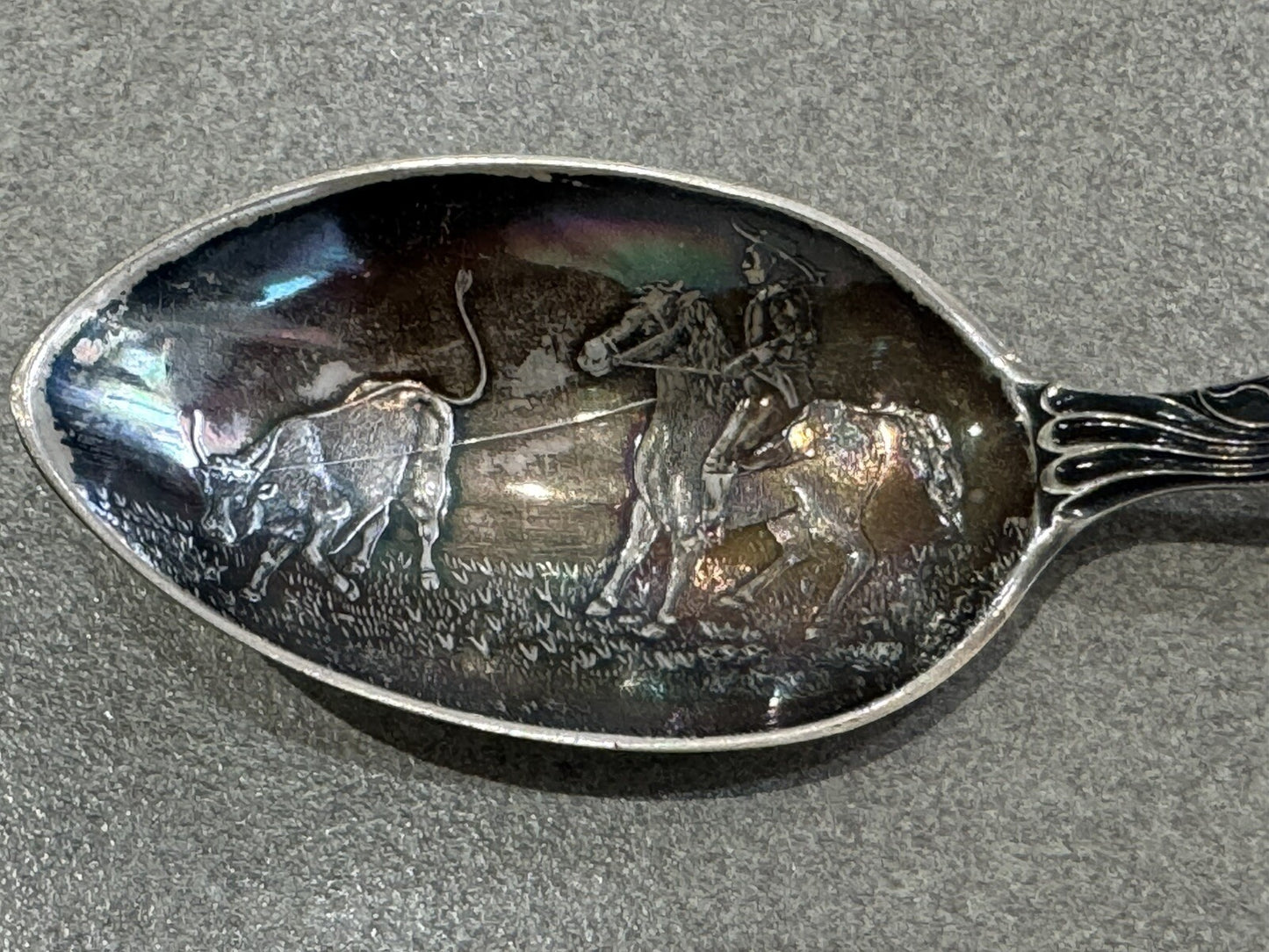 Vintage Solid Sterling Silver Texas Lone Star State 6” Collectible Spoon 21.5gr