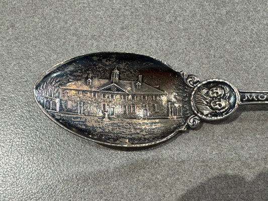 Sterling Silver Spoon Mount Vernon George Washington Antique 32.1  grams 6” #2