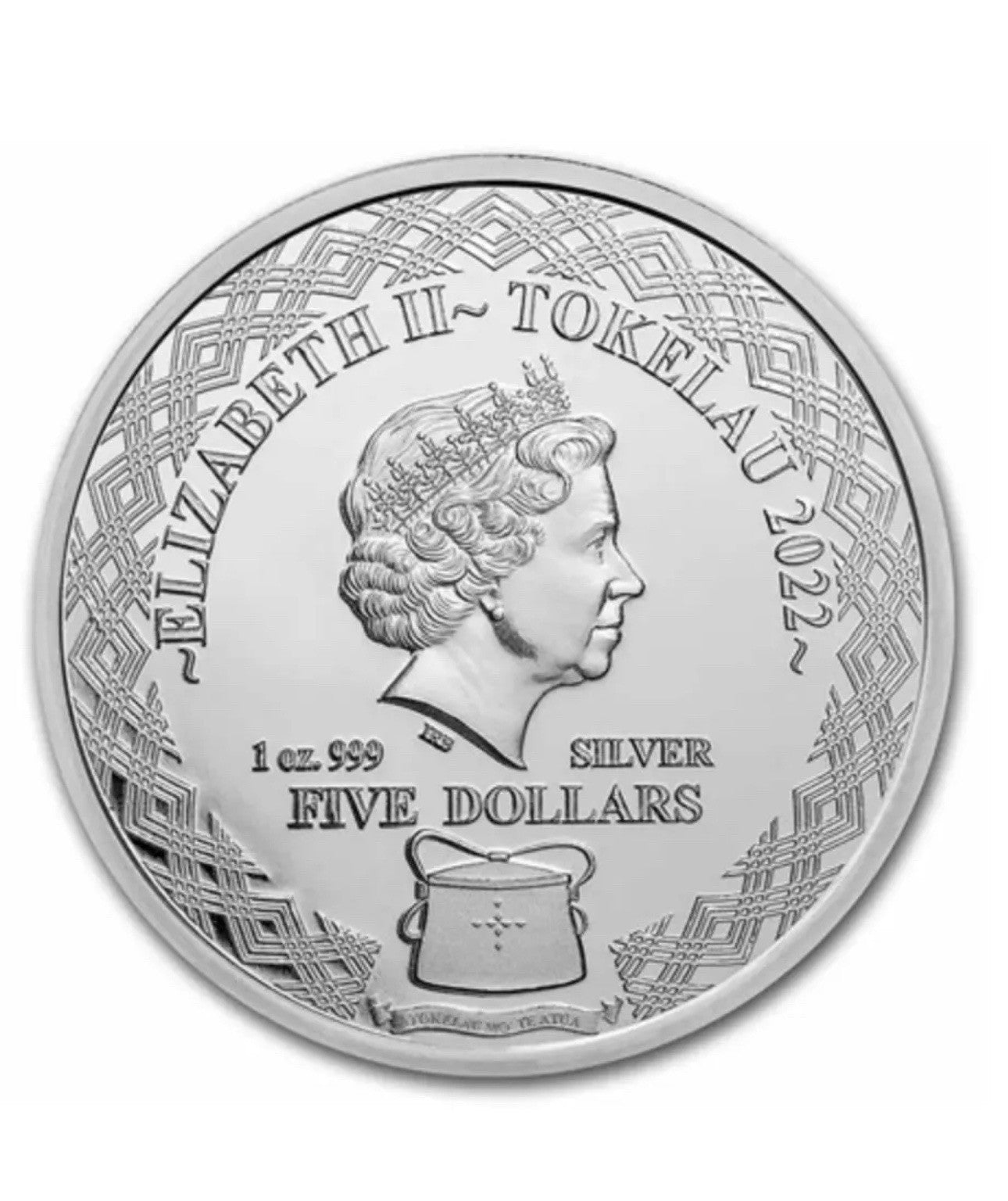 2022 .999 silver 1 oz Lionfish -HAKUHAKULELE Tokelau BU in Cap