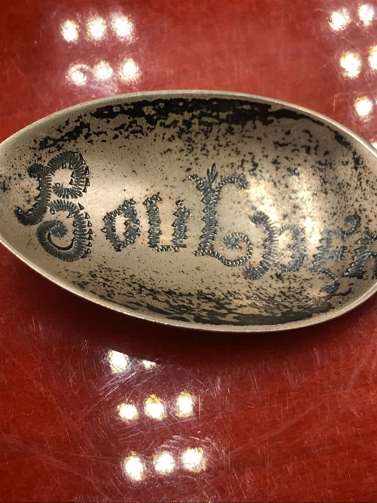 Boulder Colorado personalized sterling silver spoon 5.5" 22.6g