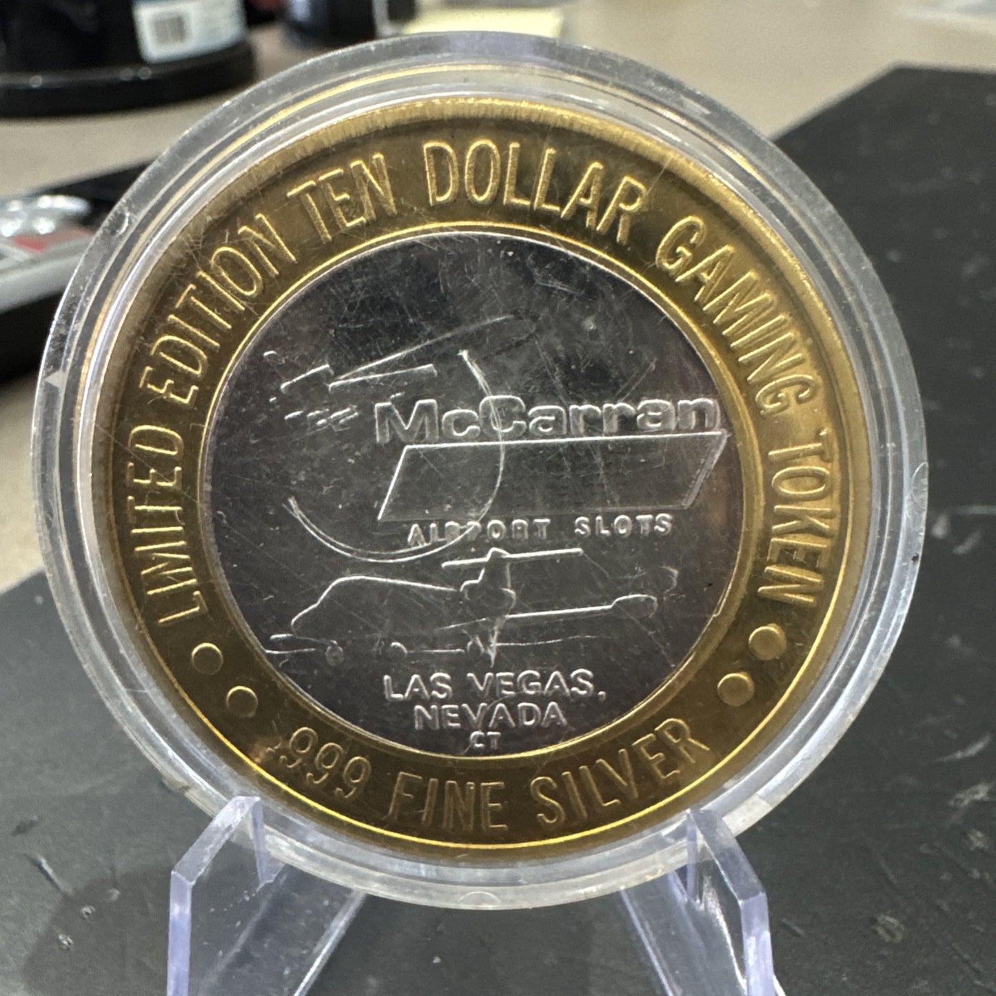 .999 Fine Silver Strike Gaming Token | McCarran Airport Slots Las Vegas