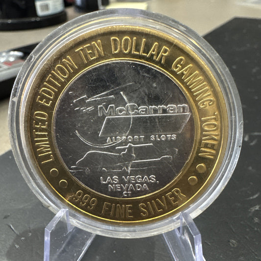 .999 Fine Silver Strike Gaming Token | McCarran Airport Slots Las Vegas