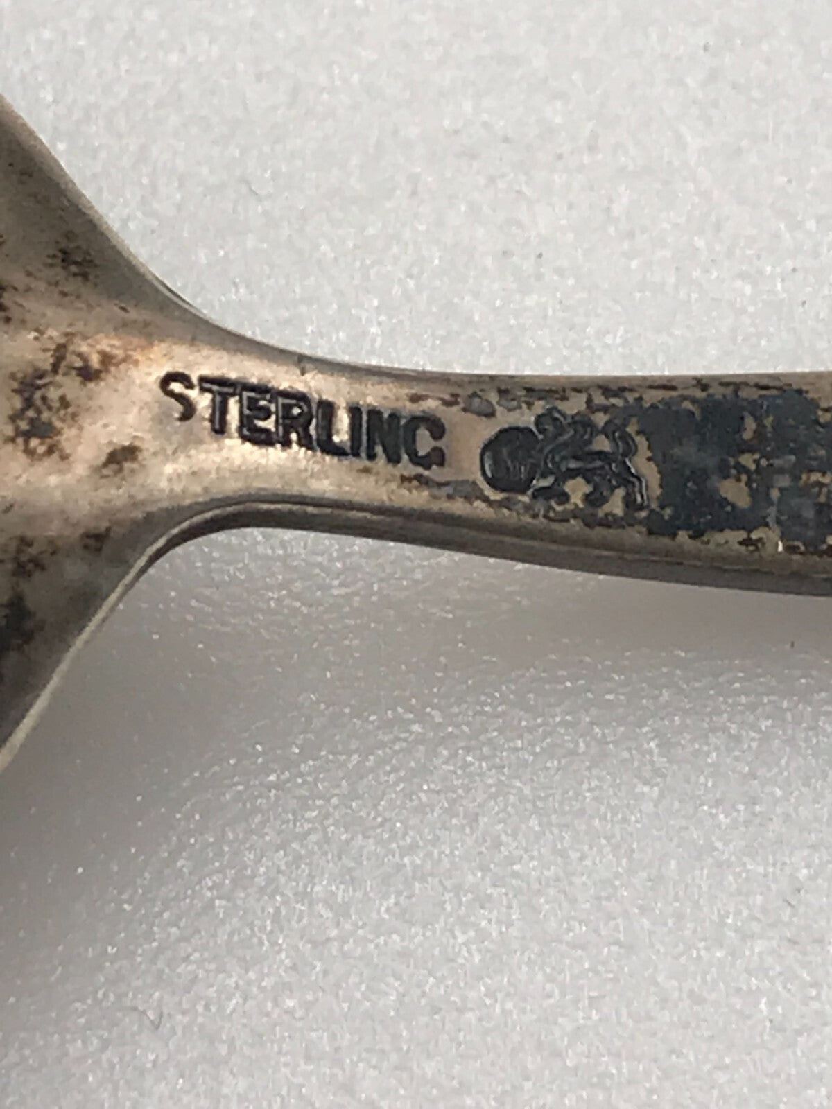 Antique A. Stowell & Co.  engraved sterling spoon 5 3/4" 23.3g
