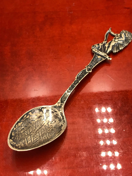 LDA Sterling Silver spoon native american Vineyard Haven Mass. RARE 5.25" 20.9g