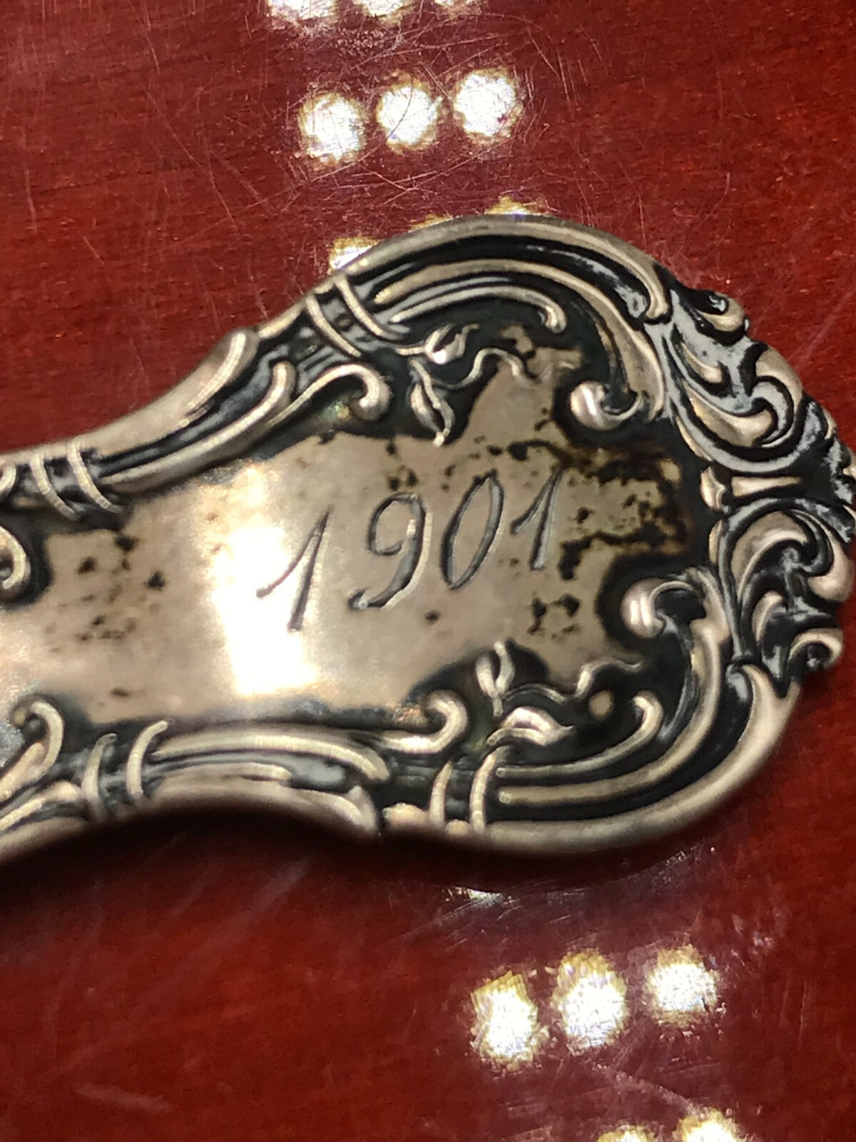 1901 Antique RW&S Wallace Engraved R.W.D Sterling Spoon 5.25" 14.5g Rare